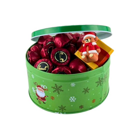 Round Xmas Tin box