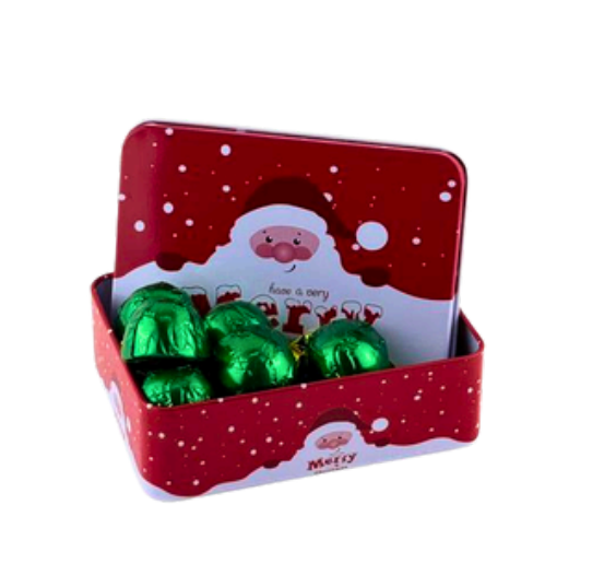 Red Xmas Tin box