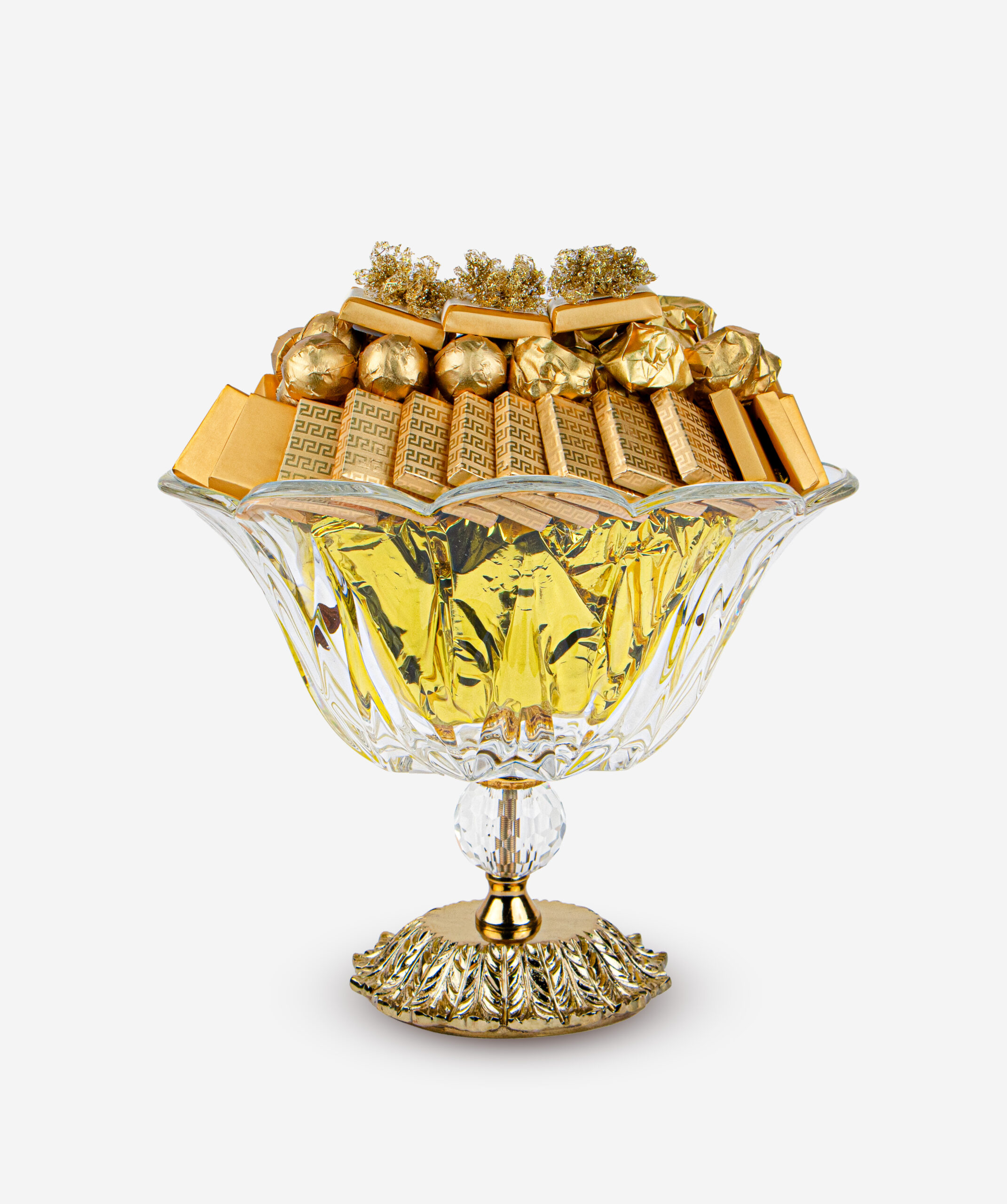 Gold Plated Floral Bohemia Crystal