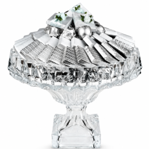 Crystalline High Platter Silver
