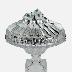 Crystalline High Platter Silver