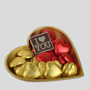 Golden Wooden Heart Mini